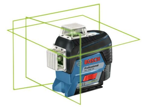 BOSCH LASER LINIOWY 3-PŁASZCZYZNOWY GLL 3-80 CG + UCHWYT BM 1 + L-BOXX-BOSCH