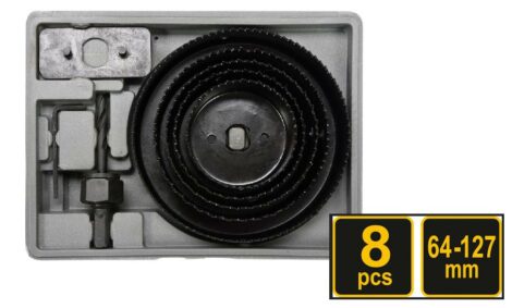 VOREL OTWORNICE DO DREWNA KOMPLET 8 elem. 64-127mm  22571-TOYA