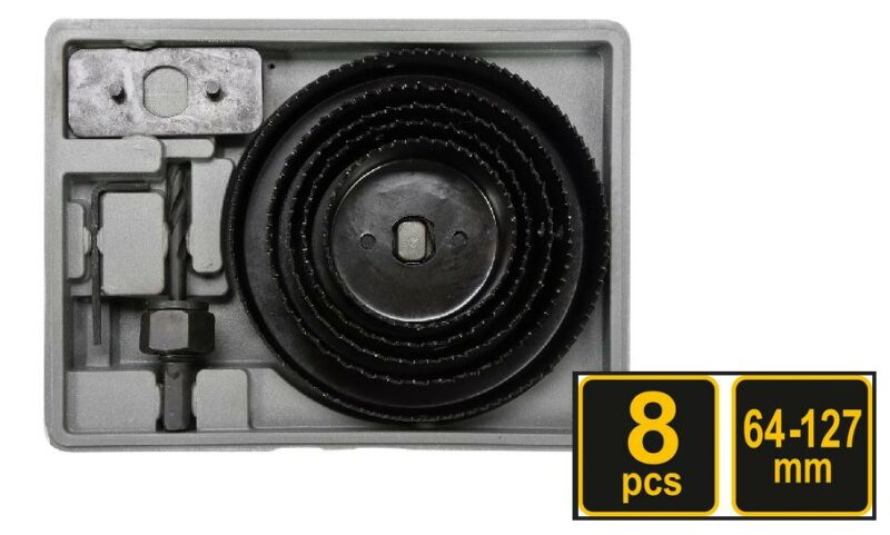 VOREL OTWORNICE DO DREWNA KOMPLET 8 elem. 64-127mm  22571-TOYA