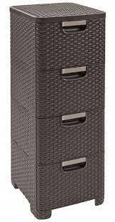 CURVER REGAŁ Z 4 SZUFLADAMI 4x14L  /CIEMNY BRĄZ-CURVER/KETER