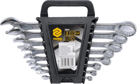 VOREL KLUCZE PŁASKO - OCZKOWE KOMPLET 8szt.  (6-22mm) CV   50861-TOYA