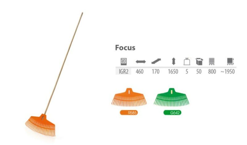 GRABIE DO LIŚCI PLASTIK FOCUS POMARAŃCZOWE-PROSPERPLAST