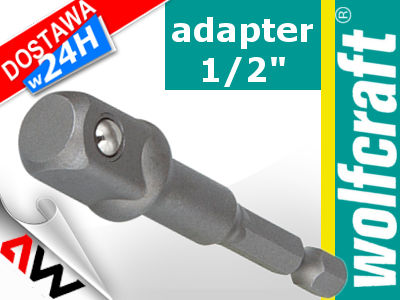 WOLFCRAFT ADAPTER DO KLUCZY NASADOWYCH UCHWYT 1/2" 72mm-WOLFCRAFT