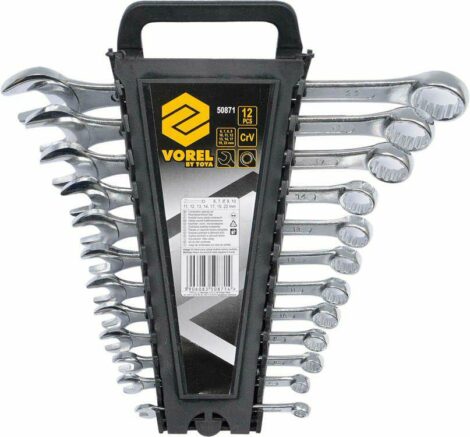 VOREL KLUCZE PŁASKO - OCZKOWE KOMPLET  12szt (6-22mm) CV   50871-TOYA