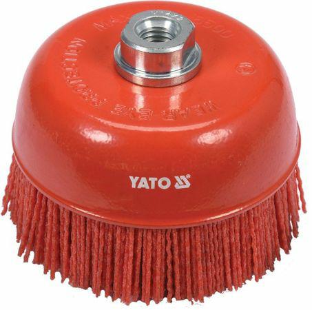 YATO SZCZOTKA DOCZOŁOWA 125mm M14 NYLON RED-YATO