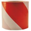 TAŚMA OSTRZEGAWCZA 100m x 80mm BIAŁO - CZERWONA-PAINTO