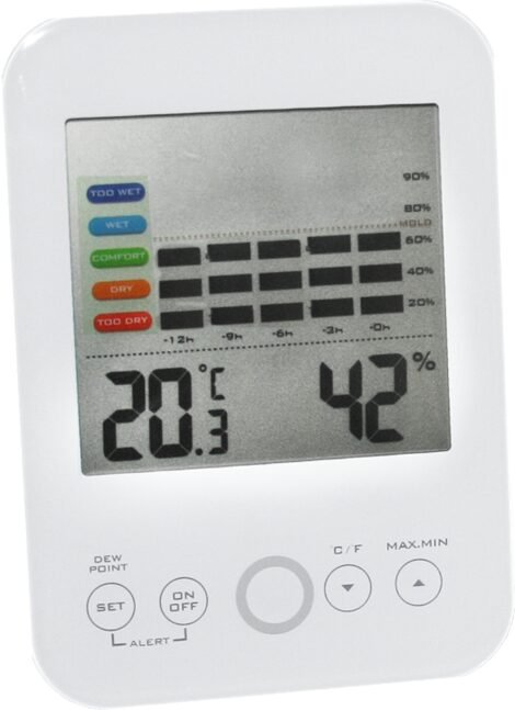 TERMOHIGROMETR ELEKTRONICZNY WEW. Z ALARMAMI-TERDENS